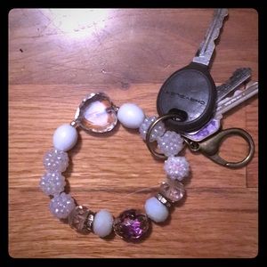 Chunky Beaded Bracelet Keychain!